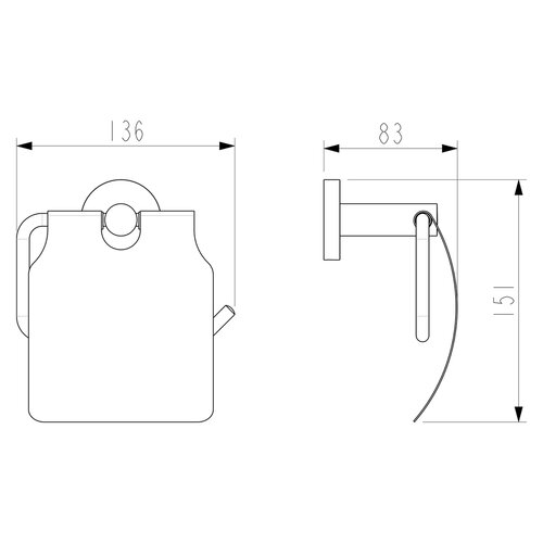 Тримач для туалетного паперу SAPHO XR732 X-Round зкришкою, сріблястий