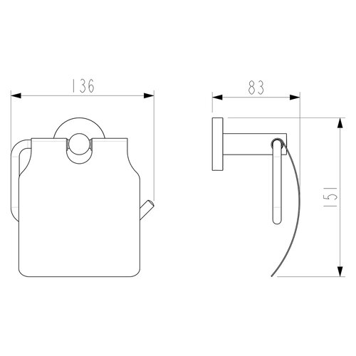 Suport pentru hârtie igienică SAPHO XR732 X-Roundcu capac, argintiu