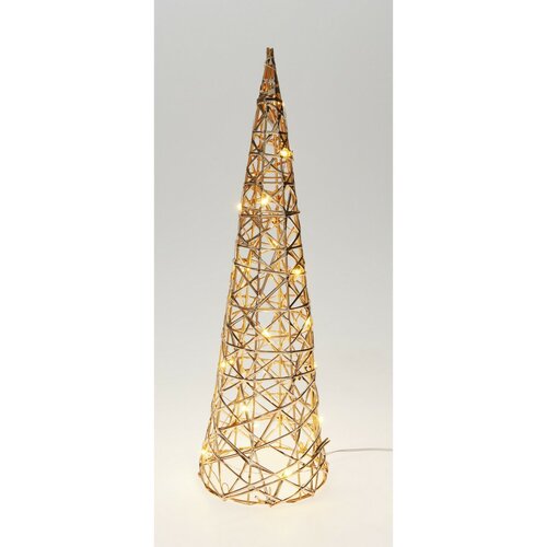 Vianočný svietiaci kužeľ Champagne, 40 x 12 cm, 20 micro LED, na batérie