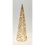 Świąteczny stożek świecący Champagne, 40 x 12 cm, 20 mikrodiod LED, na baterie