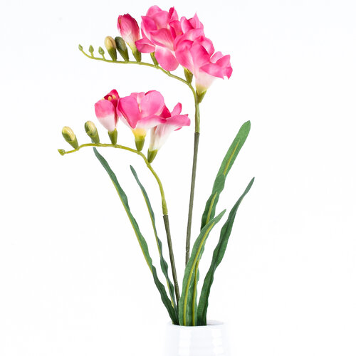 Sztuczny kwiat Frezja różowy, 57 cm