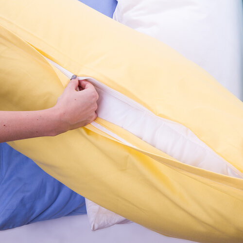 4Home Poszewka na poduszkę relaksacyjna Mąż zastępczy, żółta, 55 x 180 cm