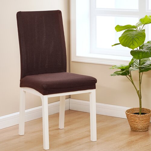 4Home Napínací potah na židli Magic clean tmavěhnědá, 45 - 50 cm, sada 2 ks
