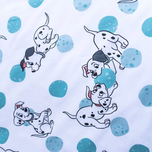 Detské bavlnené obliečky do postieľky 101 Dalmatians play baby, 100 x 135 cm, 40 x 60 cm