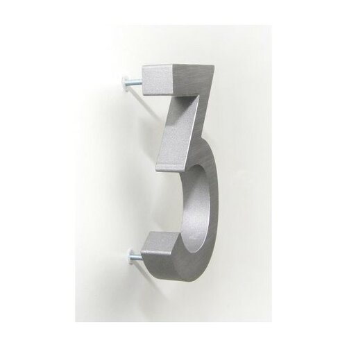 Aluminijska hišna številka 1, 3D brušena površina