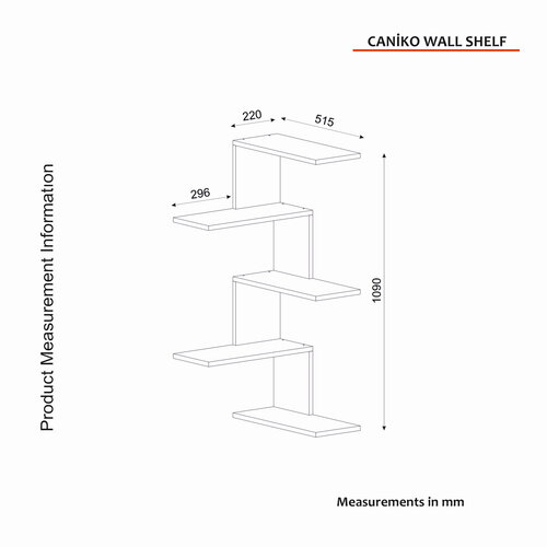 Polica Caniko Walnut