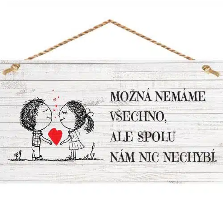 Bohemia Gifts Dekoračný obrázok na zavesenie - Spolu