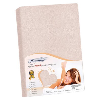 Bellatex Фроте простирадло пудрово-рожеве, 90 x 200 см