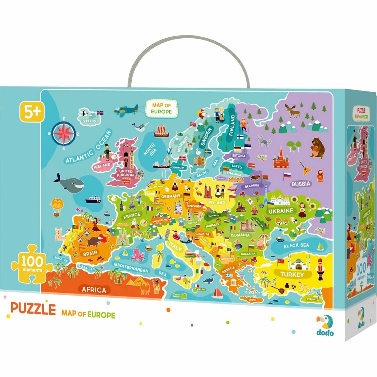 Dodo Puzzle Mapa Evropy, 100 dílků