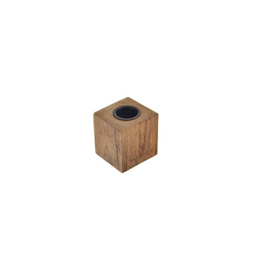 InDecor Підсвічник з дерева манго, 5 x 5 x 5 см