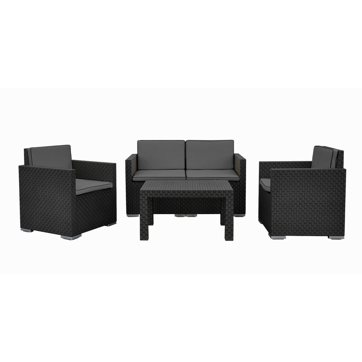 Set de grădină Rattan, 4 buc, antracit