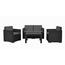 Rattan kerti szett, 4 db, antracit