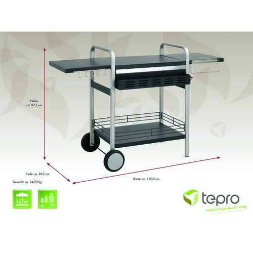 Tepro 3198 Masă universală pentru grătar, 151 x 60 x 98 cm