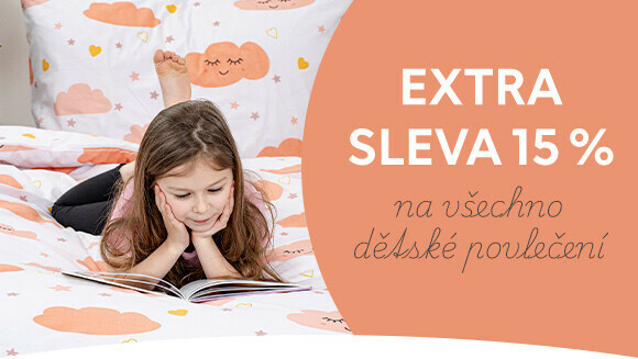 Extra sleva 15 % na povlečení pro děti