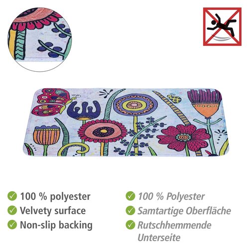Covoraș de baie Wenko Flora Rollin Art, 45 x 70 cm