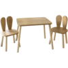 Zestaw dla dzieci stolik i 2 krzesełka Bunny Two Chair Set - Brown