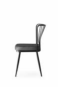 Sada jídelních židlí Yildiz Anthracite and Black, 4 ks