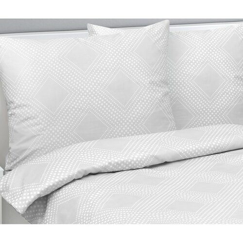 Bellatex Saténové povlečení Linie bílá, 140 x 220 cm, 70 x 90 cm