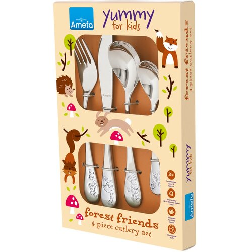 Amefa 4-częściowy zestaw sztućców dla dzieci Forest Friends