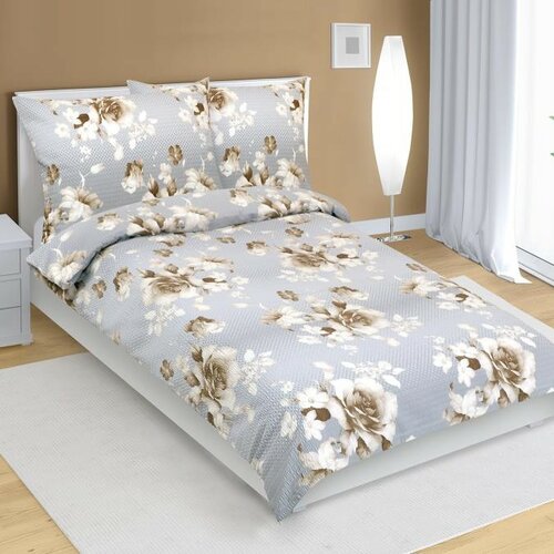 Bellatex Крепова постільна білизна Троянда кавова, 140 x 200 см, 70 x 90 см