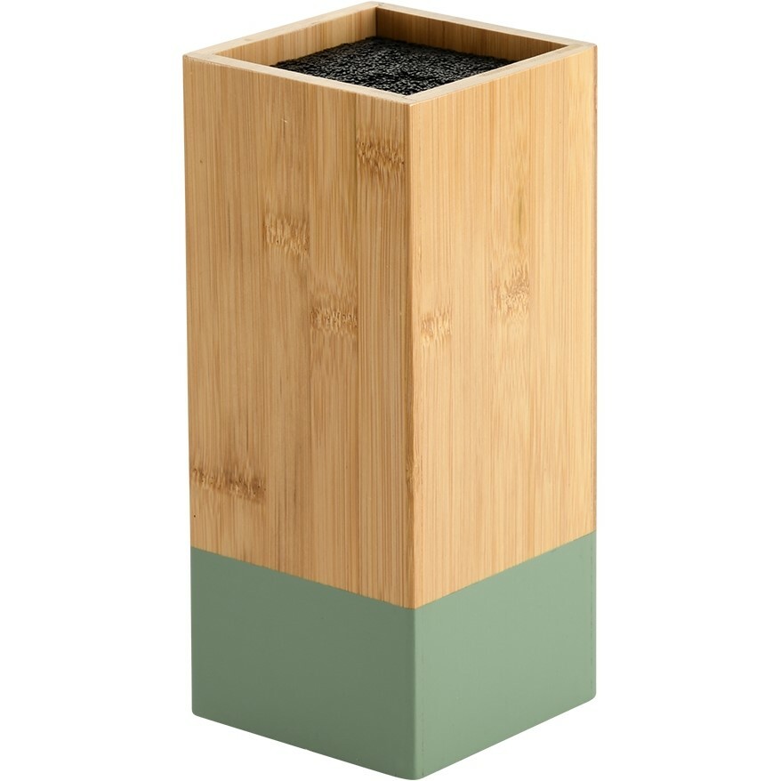 Kesper 58031 Bambusowy stojak na noże 10 x 10 x 23cm, zielony