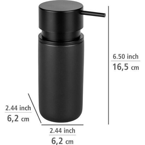 Wenko Ceramiczny dozownik mydła Silo 250 ml, czarny