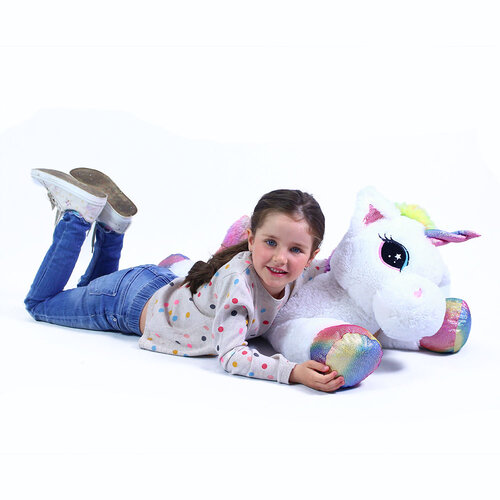 Rappa Plüsch Einhorn Funkie, 85 cmweiß  ,