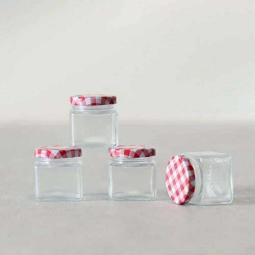 Excellent Houseware 4-delni set kozarcev s pokrovčkom, 75 ml