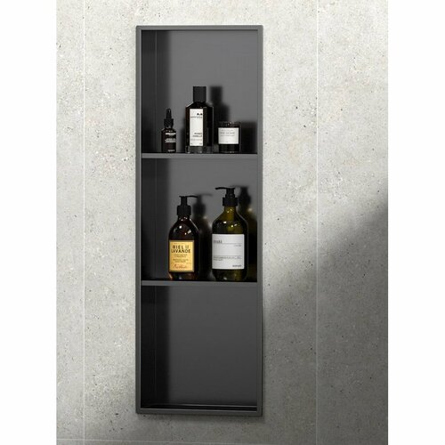 POLYSAN 1301-27B Vstavna polica za oblogo, 27 x 81cm, nerjaveče jeklo, antracit