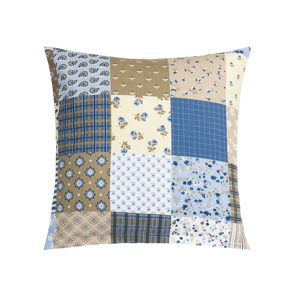 Bellatex párna Adéla Patchwork kék , 40 x 40 cm akciós termékkép 1