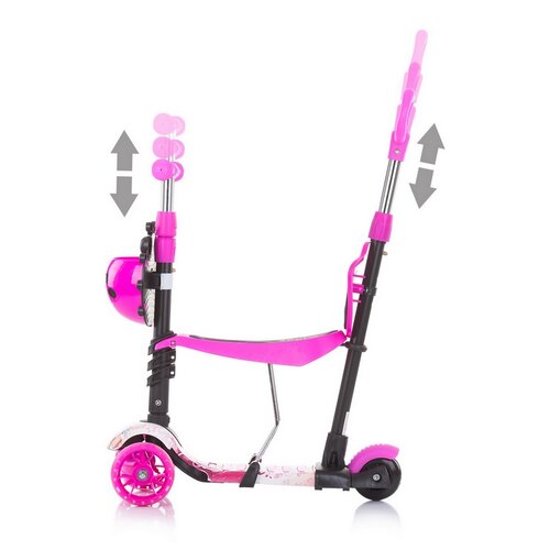 Chipolino Hulajnoga z pałąkiem Kiddy Evo 3w1, Lollipop