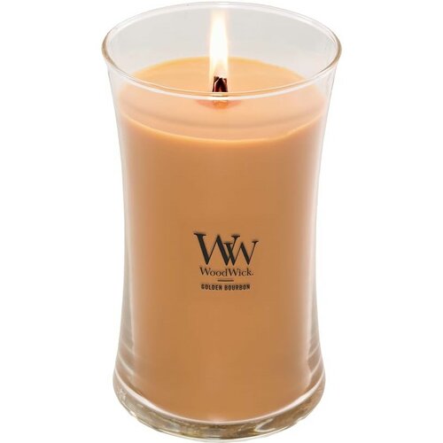 WoodWick Vonná sviečka váza veľká Golden Bourbon, 609 g