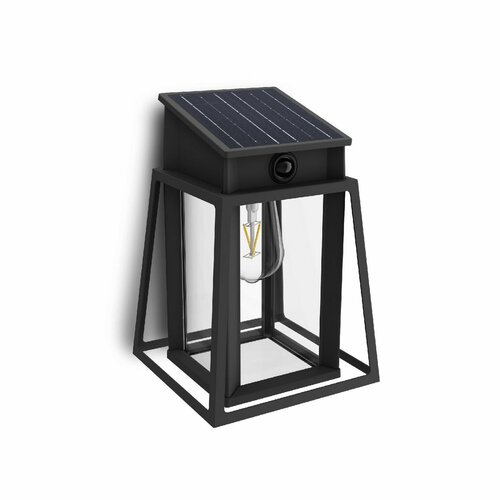 Philips Lysin UltraEfficient solární LED svítidlo se senzorem černá, 3,2 W, 500 lm, 4000 K