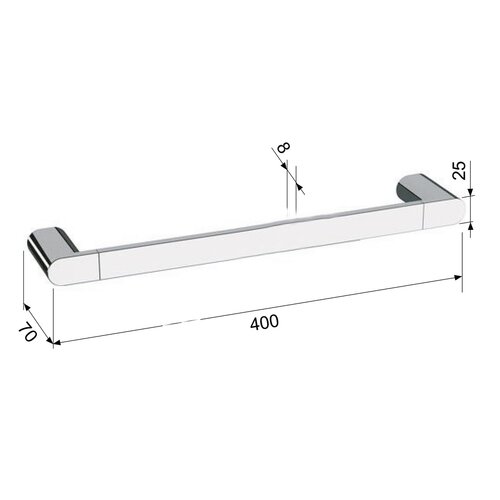SAPHO RF010/15 Flori suport pentru prosoape 40 x 7cm, negru mat
