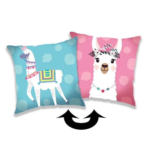 Jerry Fabrics Llama 03 flitteres párna , 40 x 40 cm