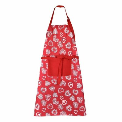 Božična kuhinjska predpasnik Srce rdeča, 70 x 90cm