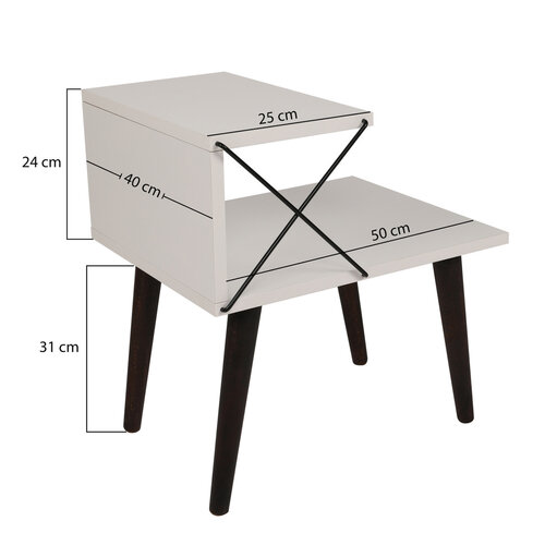 Stolik nocny Cross White