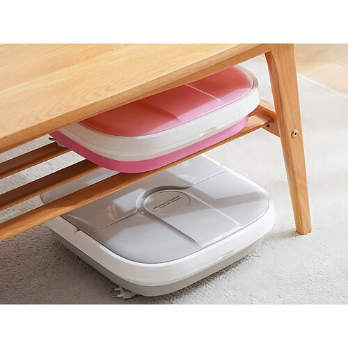 Składana wanna do masażu stóp z podgrzewaniem, różowy