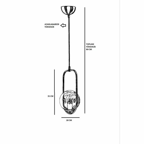 Lampa sufitowa Ahu Tekli Beyaz Camlı EskitmeSarkit, biała
