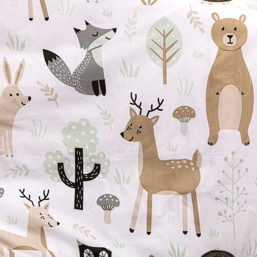 Lenjerie de pat din bumbac pentru copii 4Home Nordic Friends, 100 x 135 cm, 40 x 60  cm