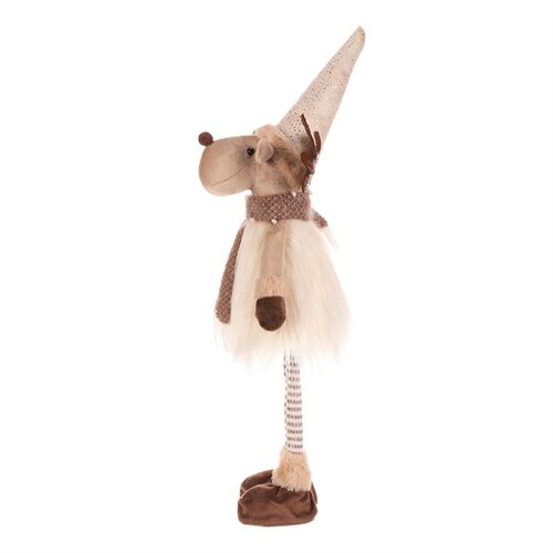 Dekoracja świąteczna Renifer stojący, wys. 51 cm, beżowy/brązowy