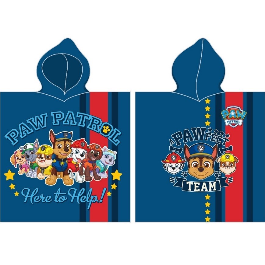 BedTex Detské pončo Paw Patrol Here to help!, 50 x 100 cm