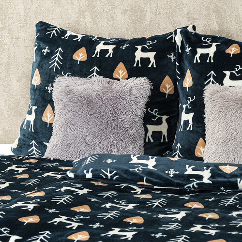 4Home Posteljnina iz mikroflanela Nordic Deer, 140 x 220 cm, 70 x 90 cm