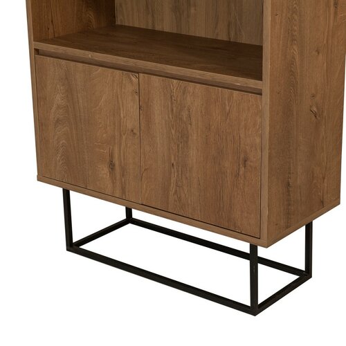 Knihovna Rea Black and Walnut