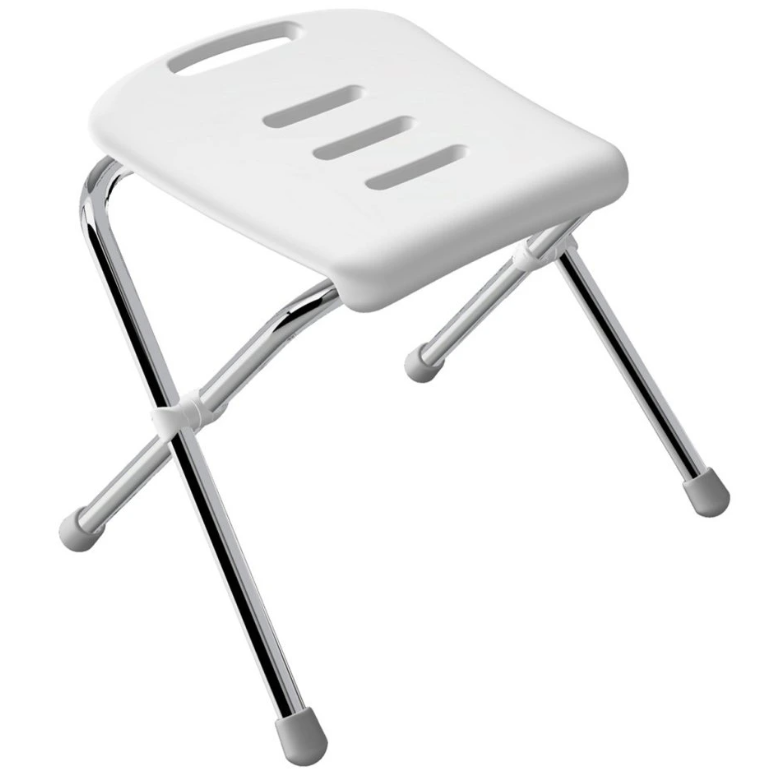 Spirella SITZ összecsukható zuhanyzószék, fehér, 47 cm akciós termékkép 1