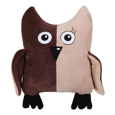 Poduszka profilowana Sowa brązowo-beżowy, 54 x 50 cm