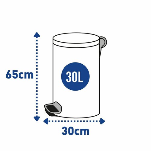 Alda Kosz na śmieci z pedałem Freedom Fresh 30 l, biały