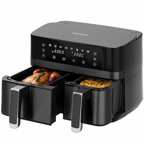ProfiCook FR 1295 H dvojitá horkovzdušná fritéza, 9 l