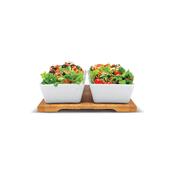 Lamart LT9018 5-delni servirni set Bamboo, 19 x 19cm