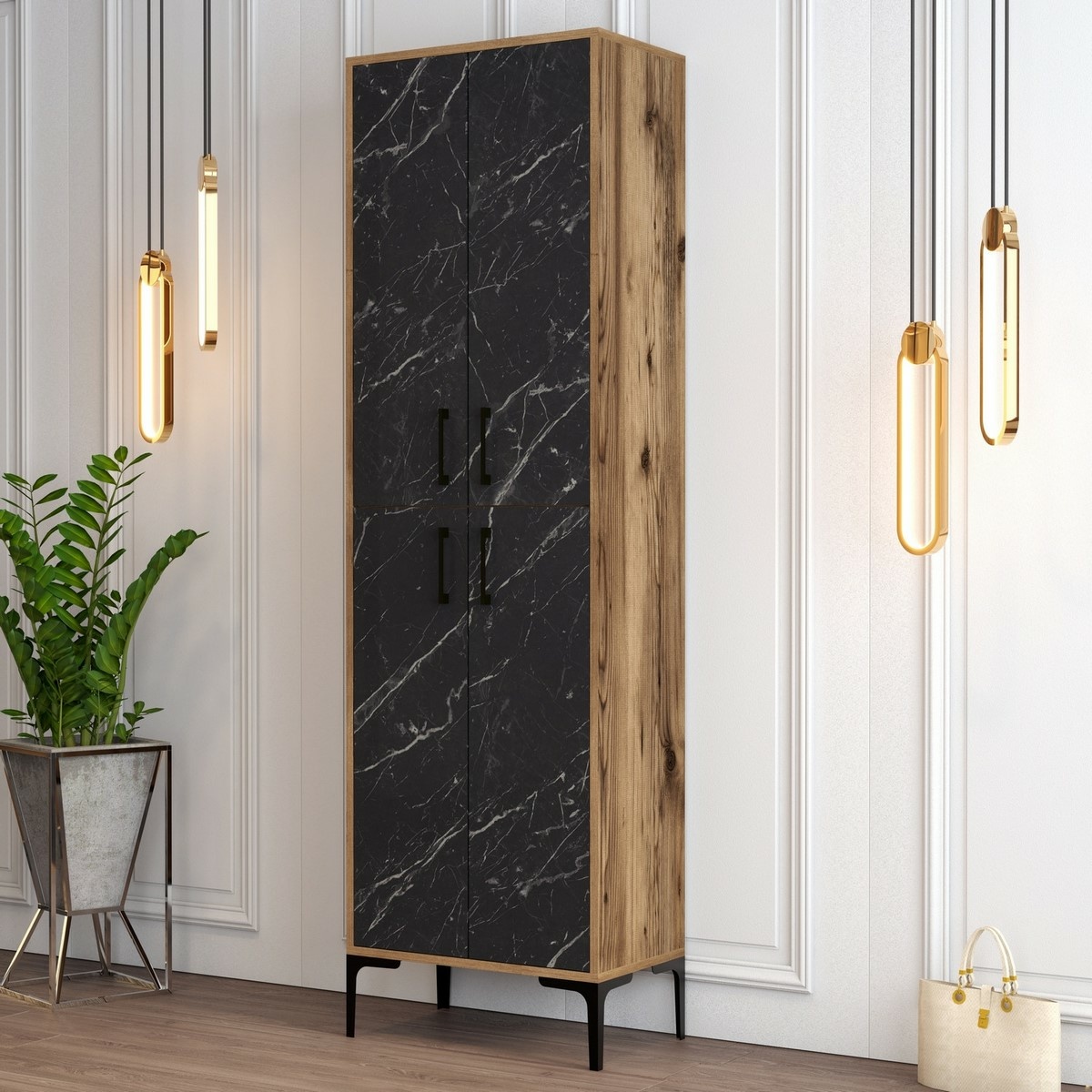 Skriňa Berlin Walnut and Black